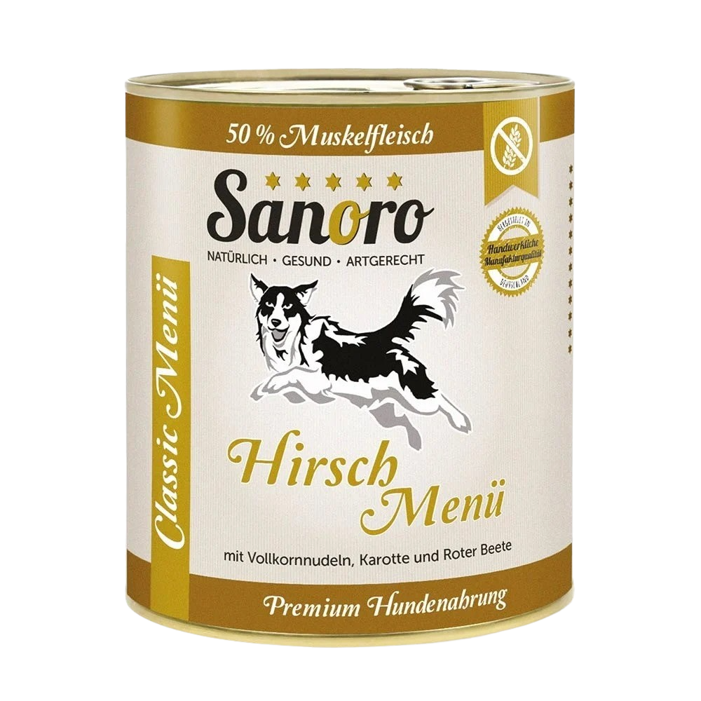 Sanoro Menü Classic Hjort – komplet menü med hjort i delvis bio-kvalitet