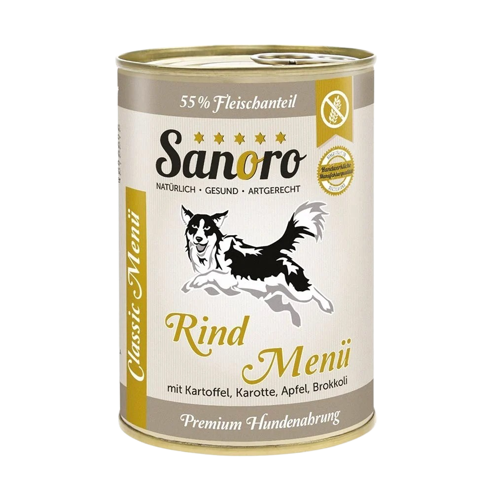 Sanoro Menü Classic Okse – komplet menü med okse og bio-grøntsager
