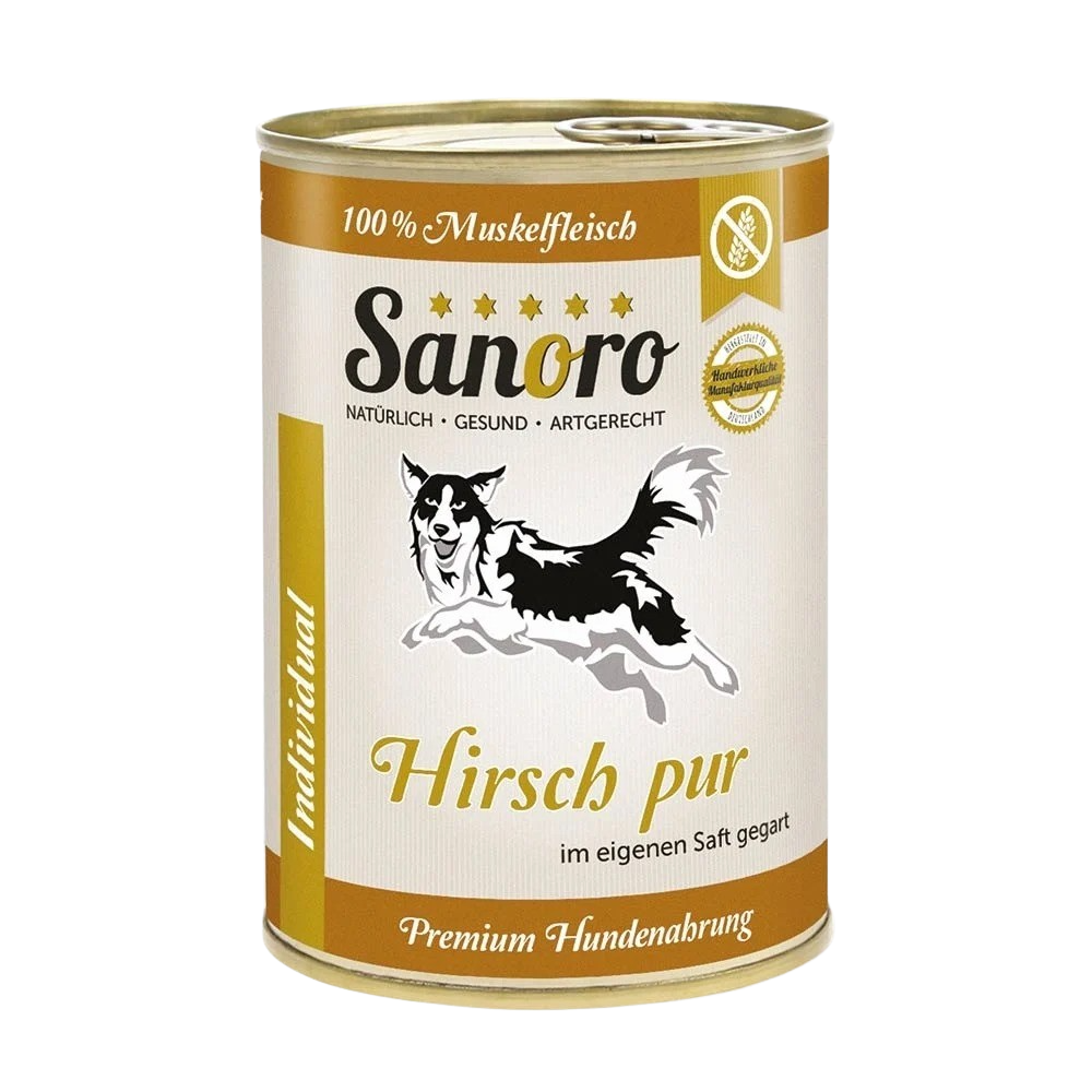 Sanoro Hjort Pur – 100 % rent muskelkød fra hjort, monoprotein