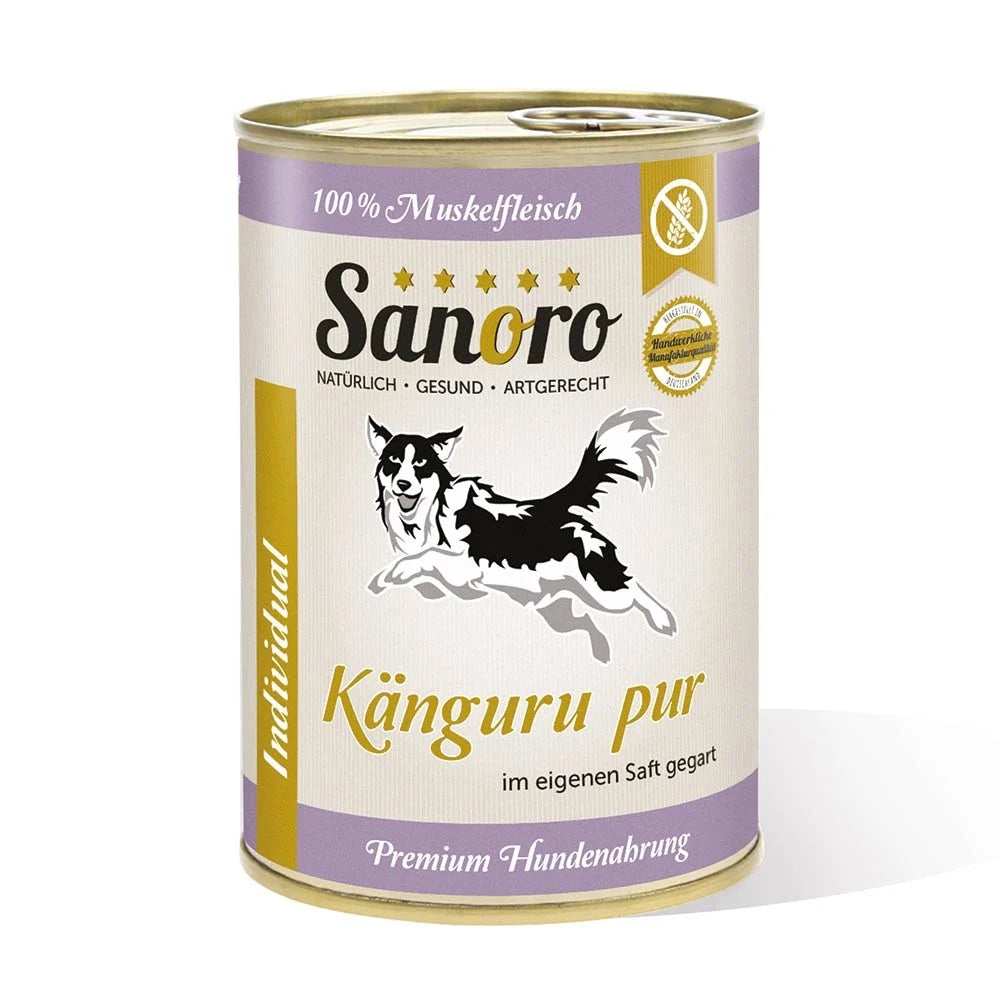Sanoro Kænguru Pur – rent eksotisk muskelkød til allergiske hunde